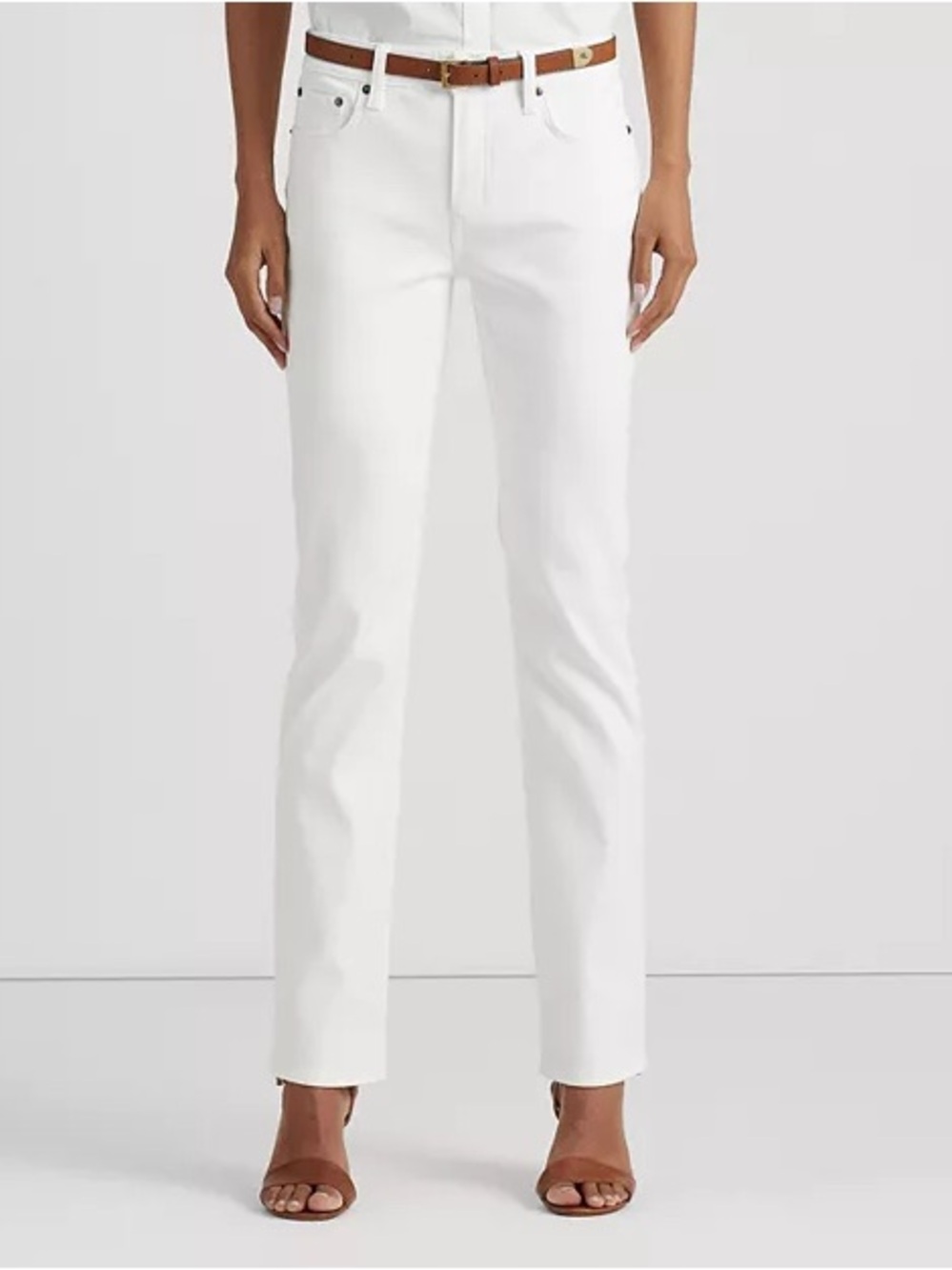 Lauren Ralph Lauren Crisp White Straight-Leg Jeans